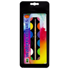 Dala Watercolour Cakes Paint Set 12 Piece with Brush